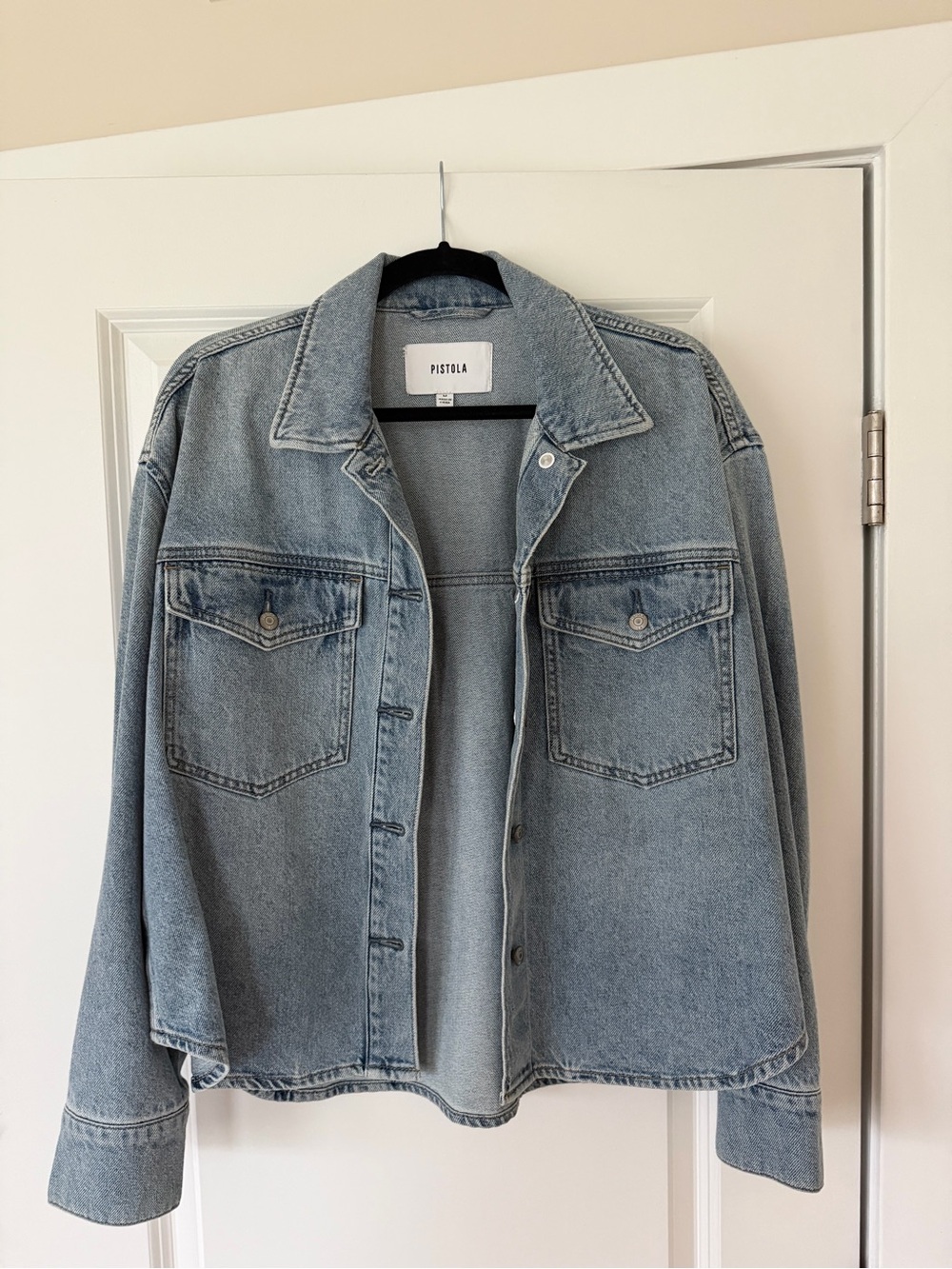Pistola Light Blue Denim Shirt Jacket - Women M